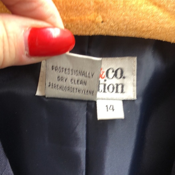 NAVY STYLE & COMPANY BLAZER SIZE 14 - Picture 5 of 5